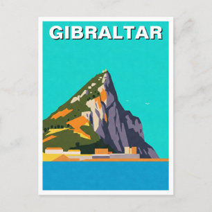 Carte Postale Gibraltar Travel Abstrait Art