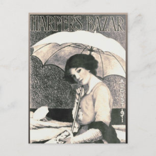 Carte Postale Gibson Girl with Umbrella 1911 Magazine Cover