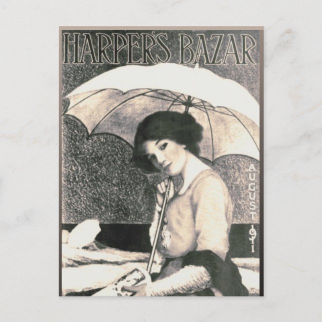 Carte Postale Gibson Girl with Umbrella 1911 Magazine Cover (Devant)