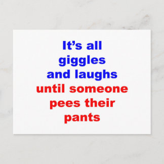 Carte Postale Giggles & Laughs Pantalon Pees