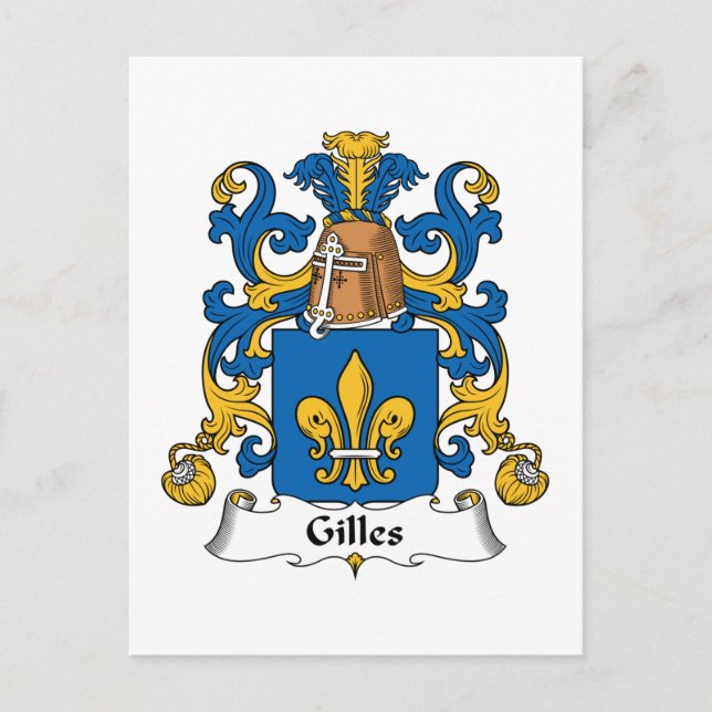 Carte Postale Gilles Family Crest (Devant)