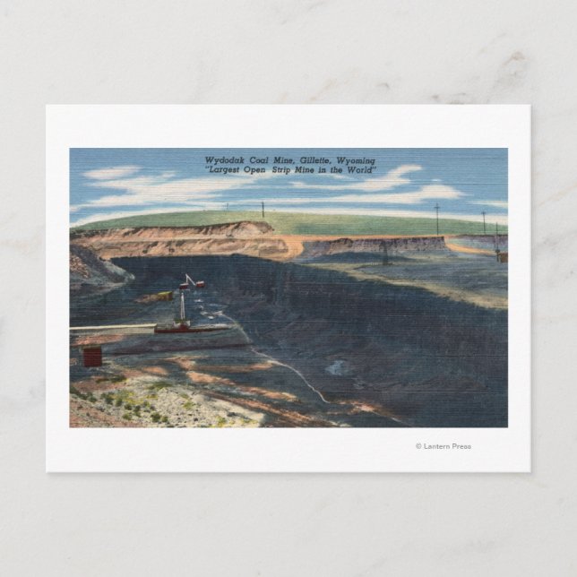 Carte Postale Gillette, WY - Wydodak Vue de la mine de charbon (Devant)