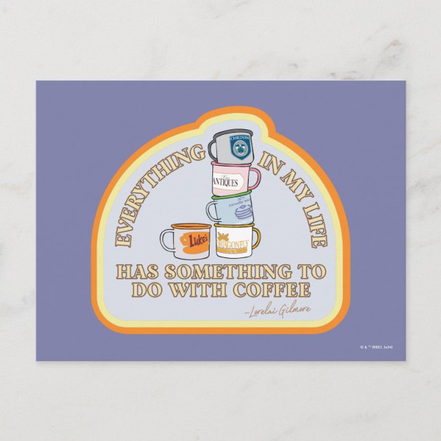 Carte Postale Gilmore Girls | Graphique des devis de café (Devant)