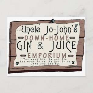 CARTE POSTALE GIN & JUS