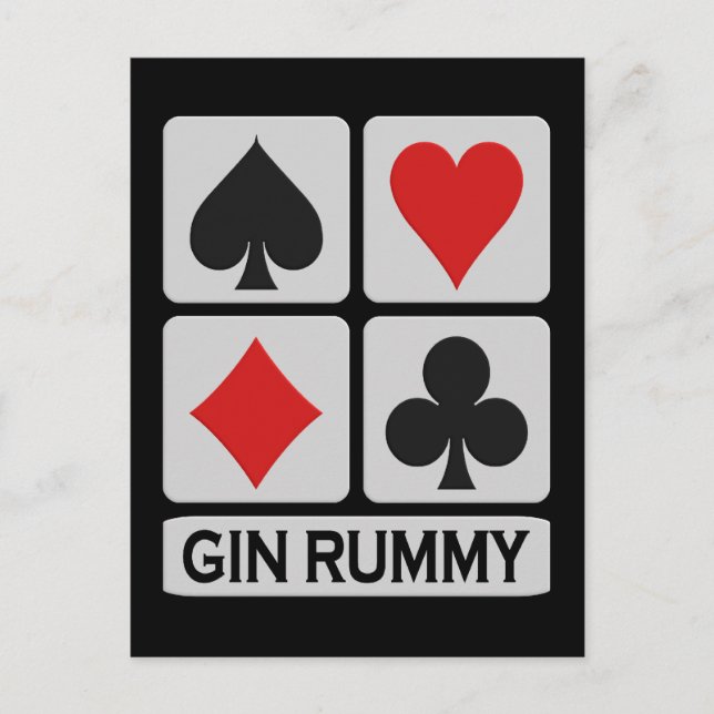Carte postale Gin Rummy (Devant)