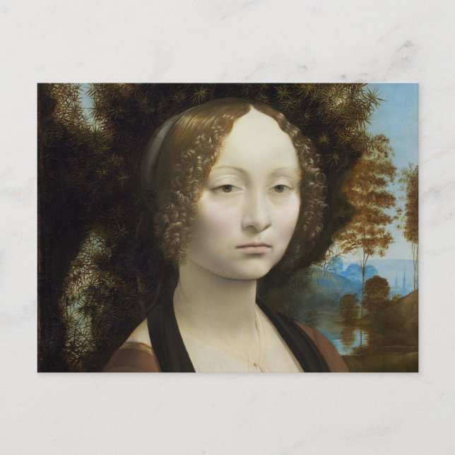 Carte Postale Ginevra de Benci par Léonard de Vinci (Devant)