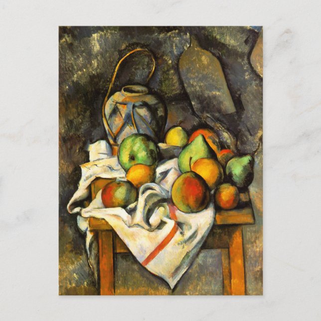Carte Postale Ginger Jar et Fruit Fine Art de Cezanne (Devant)