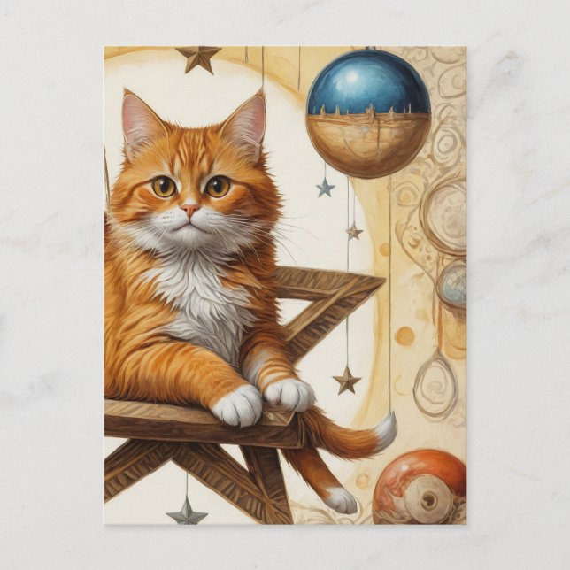 Carte Postale Ginger Kitty Christmas (Devant)