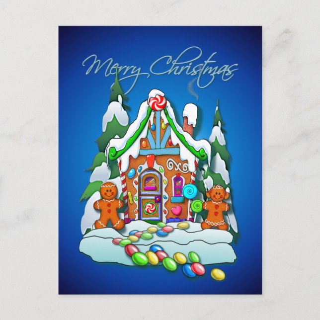 Carte Postale GINGERBREAD HOUSE par SHARON SHARPE (Devant)