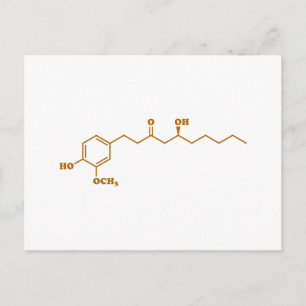 Carte Postale Gingerol Molecule formule chimique