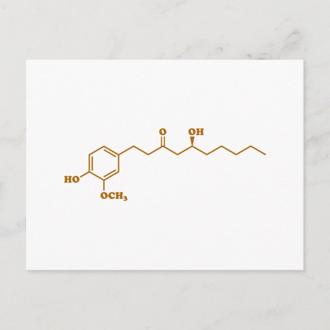 Carte Postale Gingerol Molecule formule chimique (Devant)
