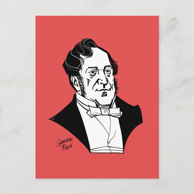 Carte Postale Gioachino Rossini (Devant)