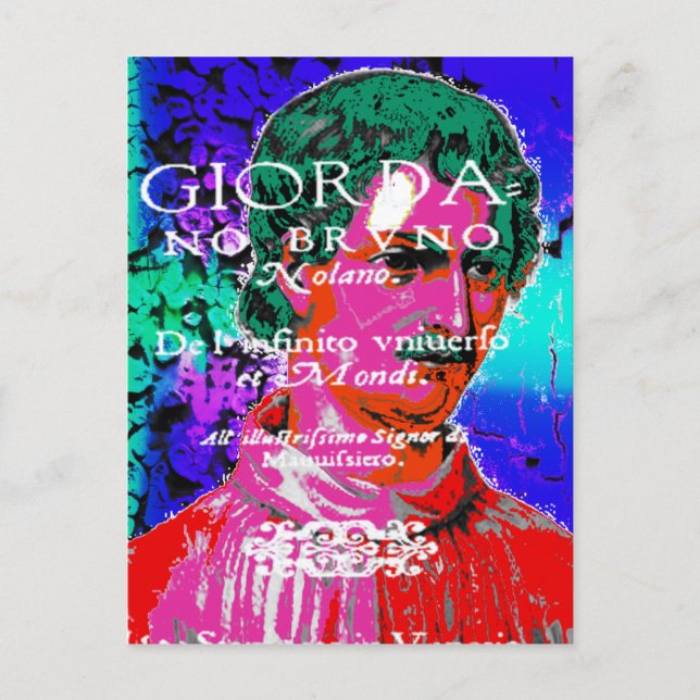 Carte Postale Giordano Bruno Astrologie occulte sotérique italie (Devant)