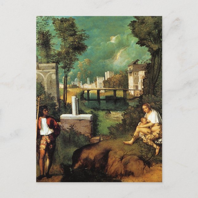 Carte Postale Giorgione La Tempête (Devant)
