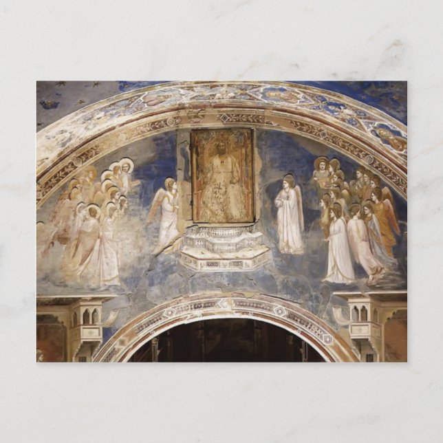 Carte Postale Giotto : Dieu envoie Gabriel à la Vierge (Devant)
