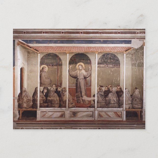 Carte Postale Giotto : Saint François apparaît à Saint Antoine à (Devant)