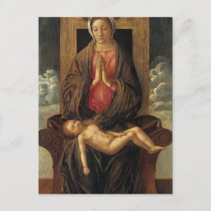 Carte Postale Giovanni Bellini-Madonna qui chérit l'enfant