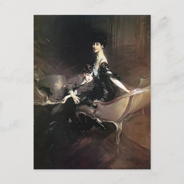 Carte Postale Giovanni Boldini- Consuelo, duchesse de Marlboroug (Devant)