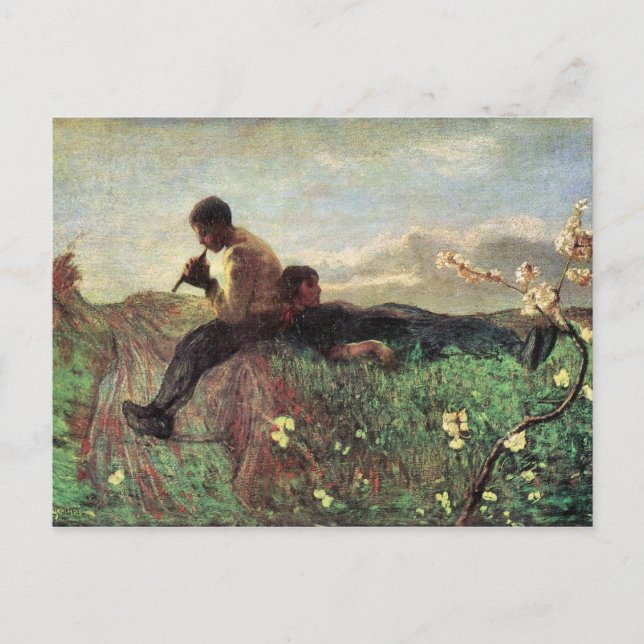 Carte Postale Giovanni Segantini - Idyll (Devant)