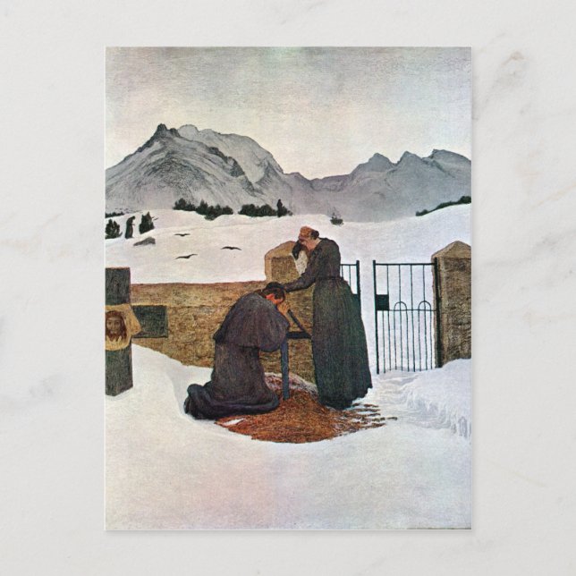 Carte Postale Giovanni Segantini - La douleur du deuil (Devant)