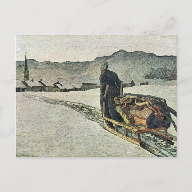 Carte Postale Giovanni Segantini - Retour de la forêt (Devant)