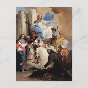 Carte Postale Giovanni Tiepolo - La Vierge aux Six Saints