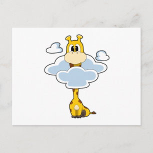 Carte Postale Girafe aux nuages