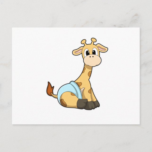 Carte Postale Girafe avec sous-vêtements (Devant)
