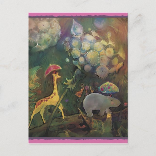 Carte Postale Girafe et Hippo*** (Devant)