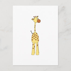 Carte Postale Girafe heureuse. Bande dessinée