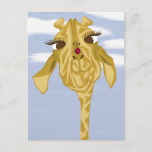 Carte Postale Girafe Mignonne Et Colorée