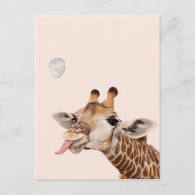 Carte Postale Girafe Silencieuse (Devant)