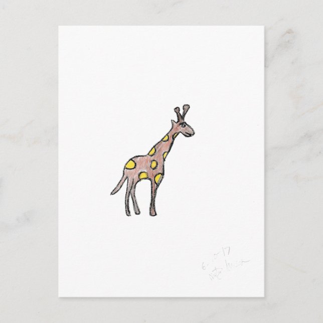 Carte Postale Giraffe (Devant)