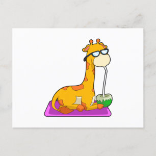Carte Postale Giraffe à la noix de coco
