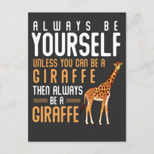 Carte Postale Giraffe Amoureux favori Safari animal drôle Giraff