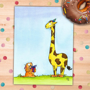 Carte postale GIRAFFE ANNIVERSAIRE par Nicole Jane