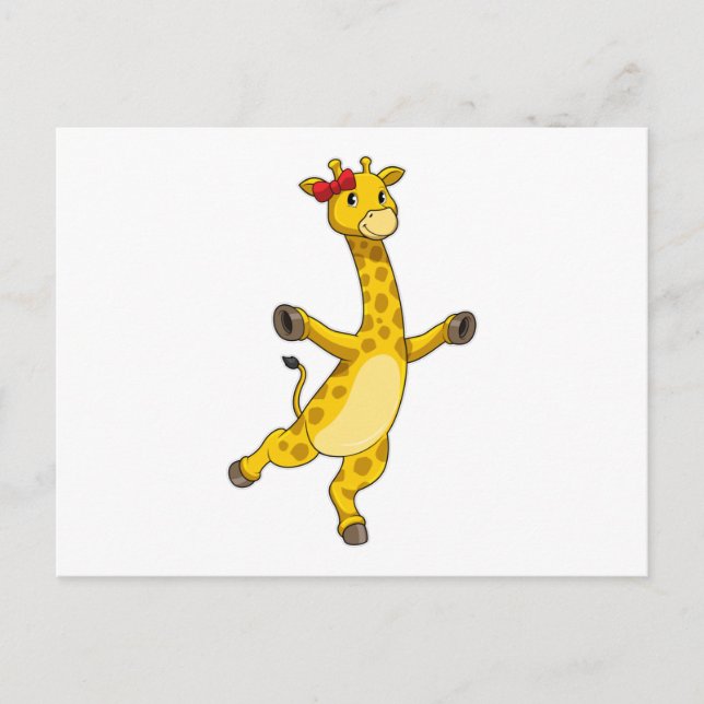 Carte Postale Giraffe au ruban (Devant)