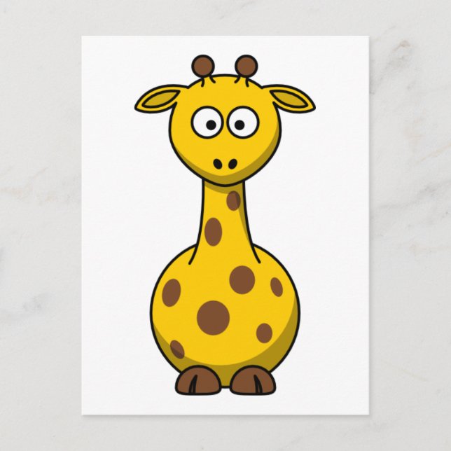 Carte Postale Giraffe Cartoon mignonne (Devant)