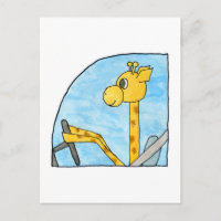 Giraffe Conduisant une voiture.