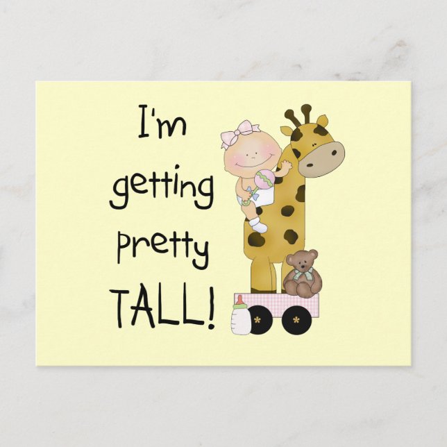 Carte Postale Giraffe - Girl Obtenir de grands tee-shirts et cad (Devant)