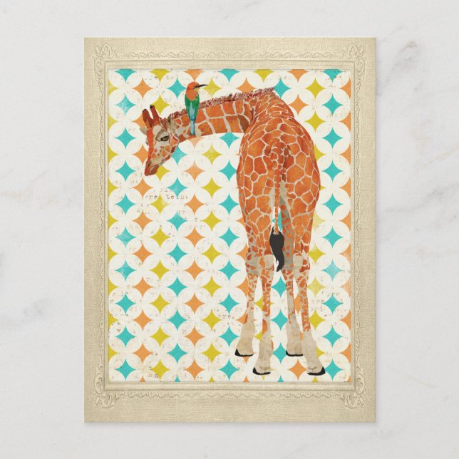 Carte postale Giraffe & Little Bird (Devant)