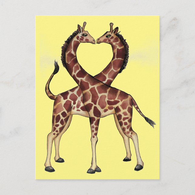Carte Postale Giraffe Love postcard (Devant)