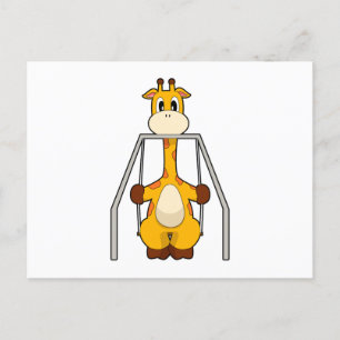 Carte Postale Giraffe Swing