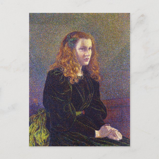 Carte Postale Girl in Green (par Theo van Rysselberghe) (Devant)