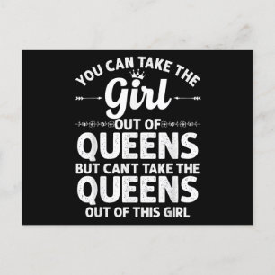 Carte Postale Girl Out Of QUEENS NY NEW YORK Cadeau Funny Home R
