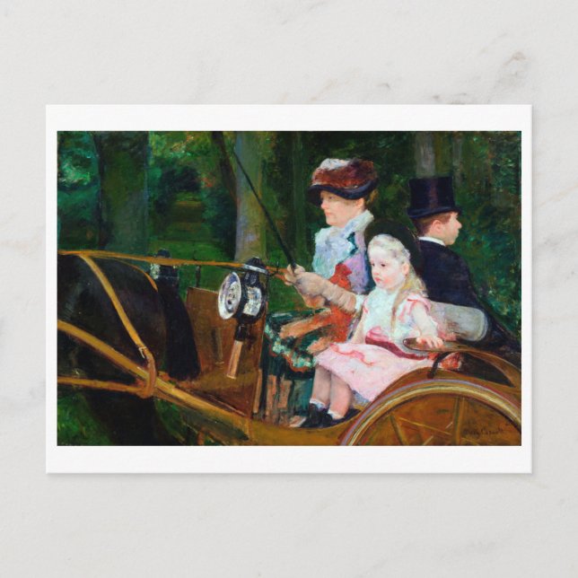 Carte Postale Girl Riding a Carrie, Mary Cassatt (Devant)