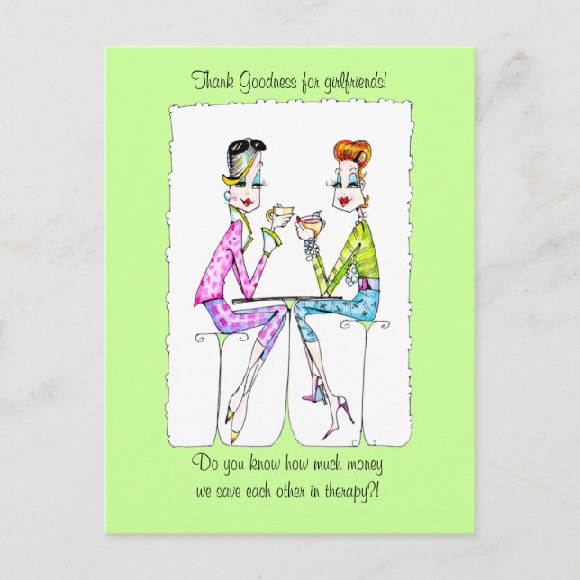 Carte Postale Girlfriend Therapy par Collene Kennedy (Devant)
