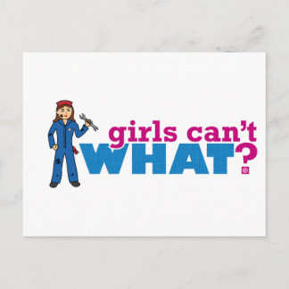 Carte Postale Girls Can't WHAT ? ColorizeME Custom