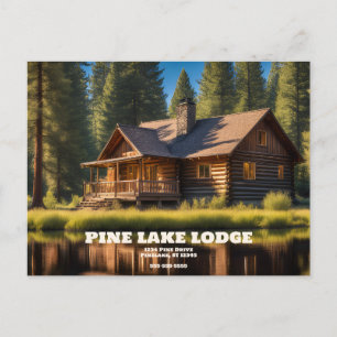 Carte Postale Gîte de cabane dans la forêt