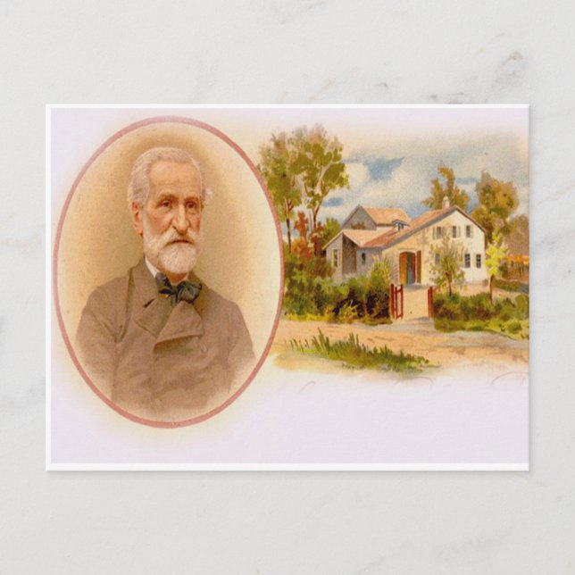 CARTE POSTALE GIUSEPPE VERDI & SA NAISSANCE AU RONCOLE (Devant)